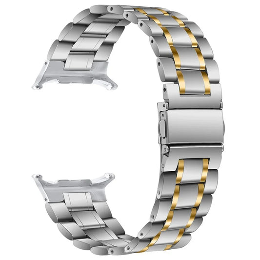 For Samsung Galaxy Watch Ultra 47mm Stainless Steel Watch Band 5-Bead Replacement Strap