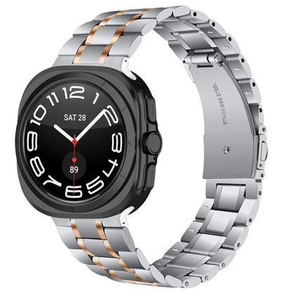 For Samsung Galaxy Watch Ultra 47mm Stainless Steel Watch Band 5-Bead Replacement Strap