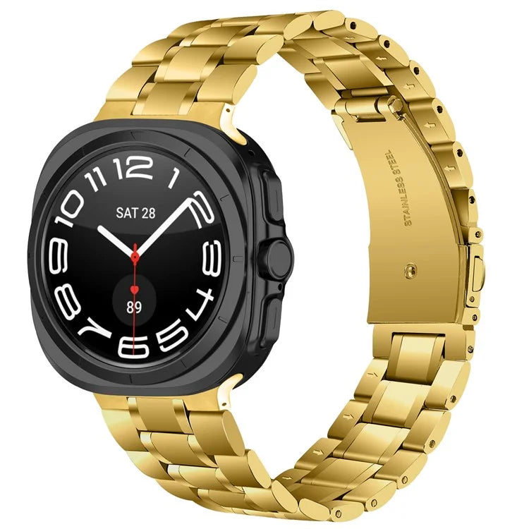 For Samsung Galaxy Watch Ultra 47mm Stainless Steel Watch Band 5-Bead Replacement Strap