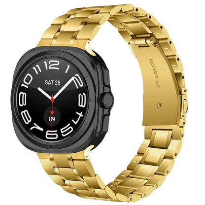 For Samsung Galaxy Watch Ultra 47mm Stainless Steel Watch Band 5-Bead Replacement Strap