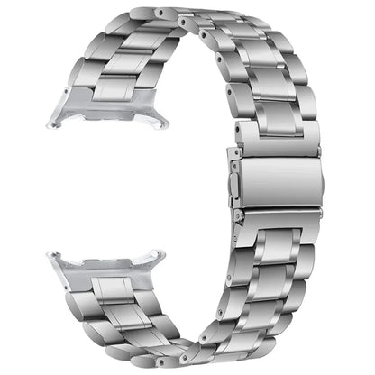 For Samsung Galaxy Watch Ultra 47mm Watch Band 5-Bead Stainless Steel Watch Bracelet Strap - Silver