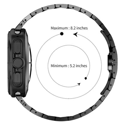 For Samsung Galaxy Watch Ultra 47mm Watch Band Solid Stainless Steel Metal Strap - Black