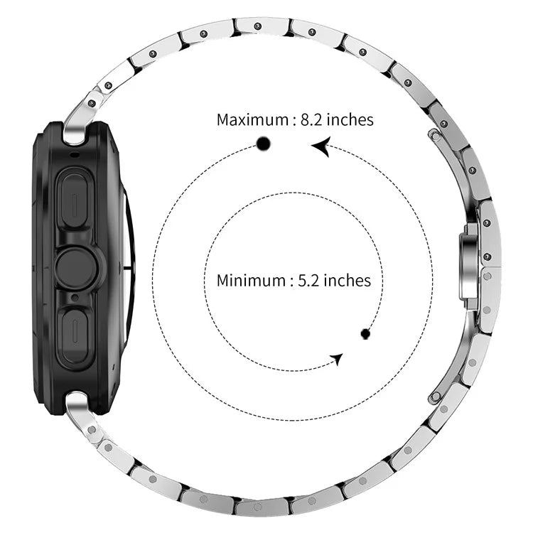 For Samsung Galaxy Watch Ultra 47mm Metal Bands Stainless Steel Watch Band Replacement - Silver
