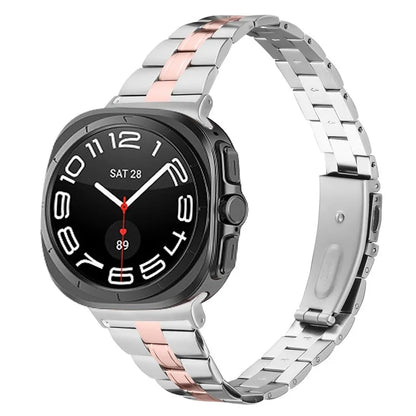 For Samsung Galaxy Watch Ultra 47mm Slim Watch Band Dressy Stainless Steel Watch Strap