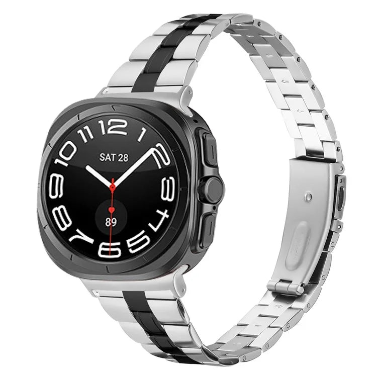 For Samsung Galaxy Watch Ultra 47mm Slim Watch Band Dressy Stainless Steel Watch Strap