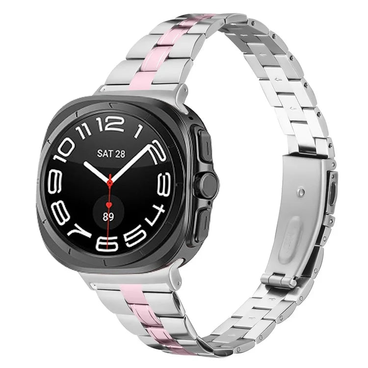 For Samsung Galaxy Watch Ultra 47mm Slim Watch Band Dressy Stainless Steel Watch Strap