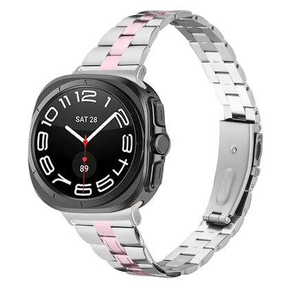 For Samsung Galaxy Watch Ultra 47mm Slim Watch Band Dressy Stainless Steel Watch Strap
