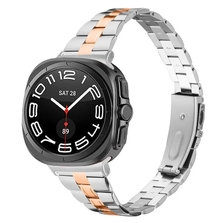 For Samsung Galaxy Watch Ultra 47mm Slim Watch Band Dressy Stainless Steel Watch Strap