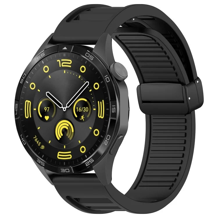 For Huawei Watch 4 / Watch 4 Pro / Watch GT 4 46mm Magnetic Watch Band 22mm Width Silicone Strap Quick Release