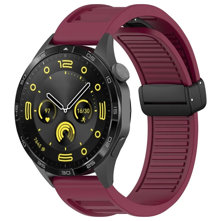 For Huawei Watch 4 / Watch 4 Pro / Watch GT 4 46mm Magnetic Watch Band 22mm Width Silicone Strap Quick Release