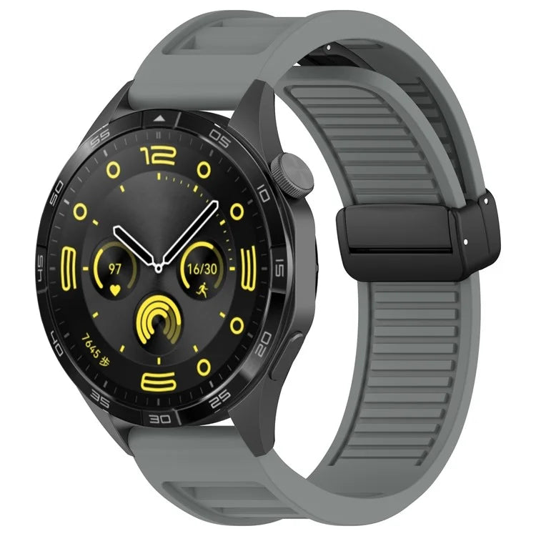 For Huawei Watch 4 / Watch 4 Pro / Watch GT 4 46mm Magnetic Watch Band 22mm Width Silicone Strap Quick Release