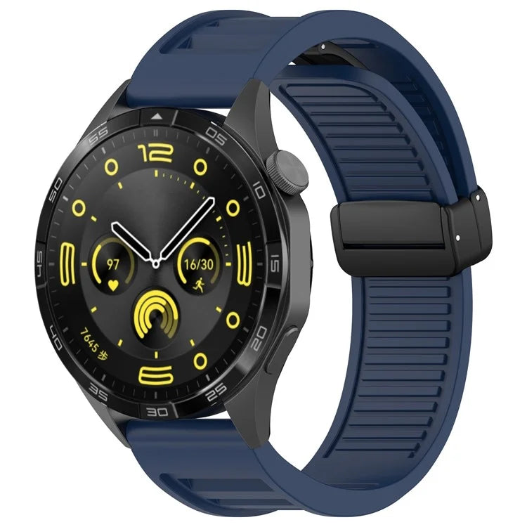 For Huawei Watch 4 / Watch 4 Pro / Watch GT 4 46mm Magnetic Watch Band 22mm Width Silicone Strap Quick Release