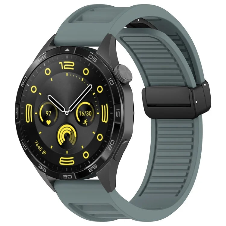 For Huawei Watch 4 / Watch 4 Pro / Watch GT 4 46mm Magnetic Watch Band 22mm Width Silicone Strap Quick Release