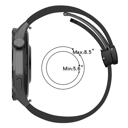 For Huawei Watch 4 / Watch 4 Pro / Watch GT 4 46mm Magnetic Watch Band 22mm Width Silicone Strap Quick Release