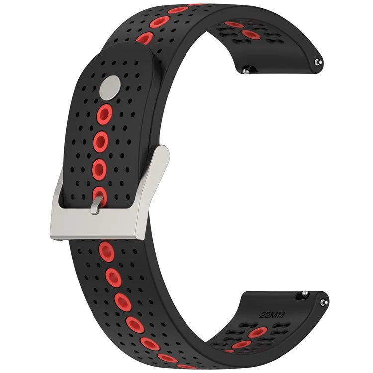 For Huawei Watch 4 / 4 Pro / GT 4 46mm Color Holes Watch Strap 22mm Universal Silicone Band