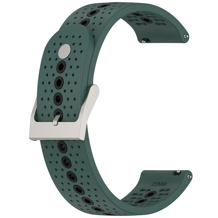 For Huawei Watch 4 / 4 Pro / GT 4 46mm Color Holes Watch Strap 22mm Universal Silicone Band