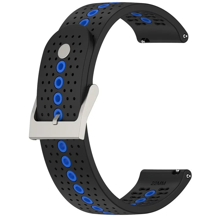 For Huawei Watch 4 / 4 Pro / GT 4 46mm Color Holes Watch Strap 22mm Universal Silicone Band