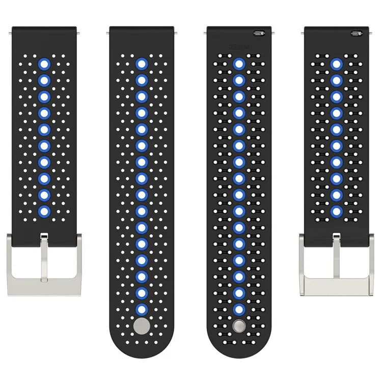 For Huawei Watch 4 / 4 Pro / GT 4 46mm Color Holes Watch Strap 22mm Universal Silicone Band