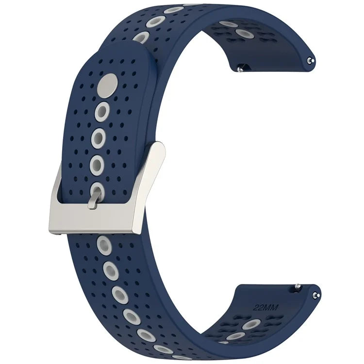 For Huawei Watch 4 / 4 Pro / GT 4 46mm Color Holes Watch Strap 22mm Universal Silicone Band