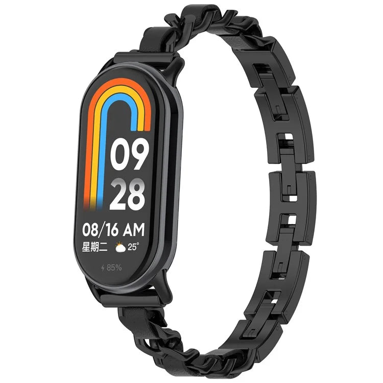 For Xiaomi Mi Band 9 / 9 NFC / Smart Band 8 / 8 NFC Stylish Watch Strap Zinc Alloy Bracelet Replacement Band