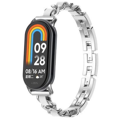 For Xiaomi Mi Band 9 / 9 NFC / Smart Band 8 / 8 NFC Stylish Watch Strap Zinc Alloy Bracelet Replacement Band