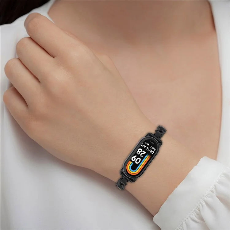 For Xiaomi Mi Band 9 / 9 NFC / Smart Band 8 / 8 NFC Stylish Watch Strap Zinc Alloy Bracelet Replacement Band