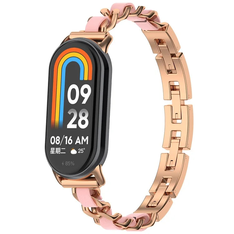 For Xiaomi Mi Band 9 / 9 NFC / Smart Band 8 / 8 NFC Stylish Watch Strap Zinc Alloy Bracelet Replacement Band