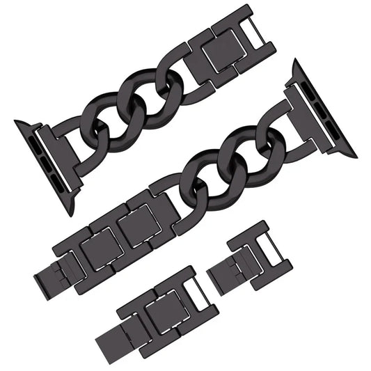 For Apple Watch 10 46mm / Ultra 2 / Ultra 49mm / 9 8 7 45mm / SE (2023) SE (2022) SE 6 5 4 44mm / 3 2 1 42mm Metal Chain Smartwatch Band