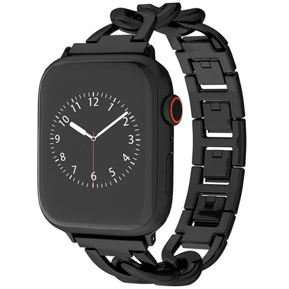 For Apple Watch 10 46mm / Ultra 2 / Ultra 49mm / 9 8 7 45mm / SE (2023) SE (2022) SE 6 5 4 44mm / 3 2 1 42mm Metal Chain Smartwatch Band