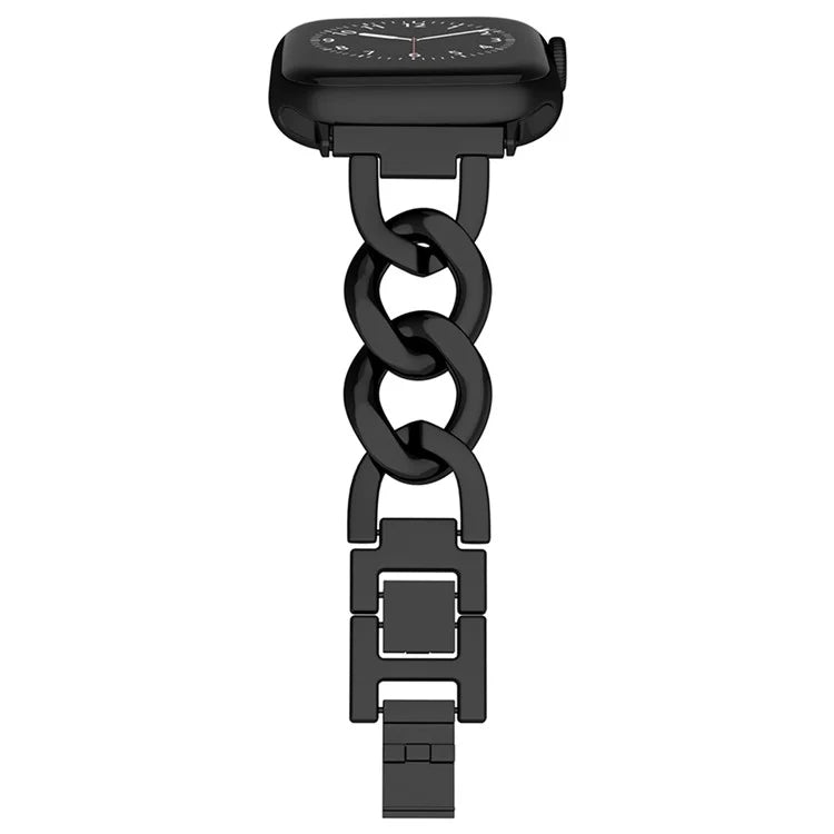 For Apple Watch 10 46mm / Ultra 2 / Ultra 49mm / 9 8 7 45mm / SE (2023) SE (2022) SE 6 5 4 44mm / 3 2 1 42mm Metal Chain Smartwatch Band