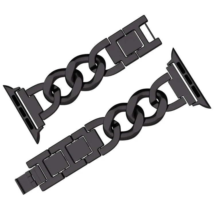For Apple Watch 10 46mm / Ultra 2 / Ultra 49mm / 9 8 7 45mm / SE (2023) SE (2022) SE 6 5 4 44mm / 3 2 1 42mm Metal Chain Smartwatch Band