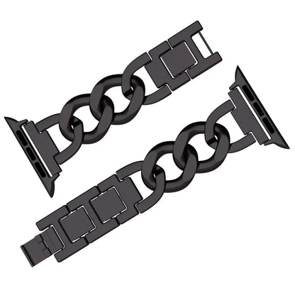 For Apple Watch 10 46mm / Ultra 2 / Ultra 49mm / 9 8 7 45mm / SE (2023) SE (2022) SE 6 5 4 44mm / 3 2 1 42mm Metal Chain Smartwatch Band