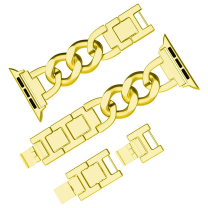 For Apple Watch 10 46mm / Ultra 2 / Ultra 49mm / 9 8 7 45mm / SE (2023) SE (2022) SE 6 5 4 44mm / 3 2 1 42mm Metal Chain Smartwatch Band