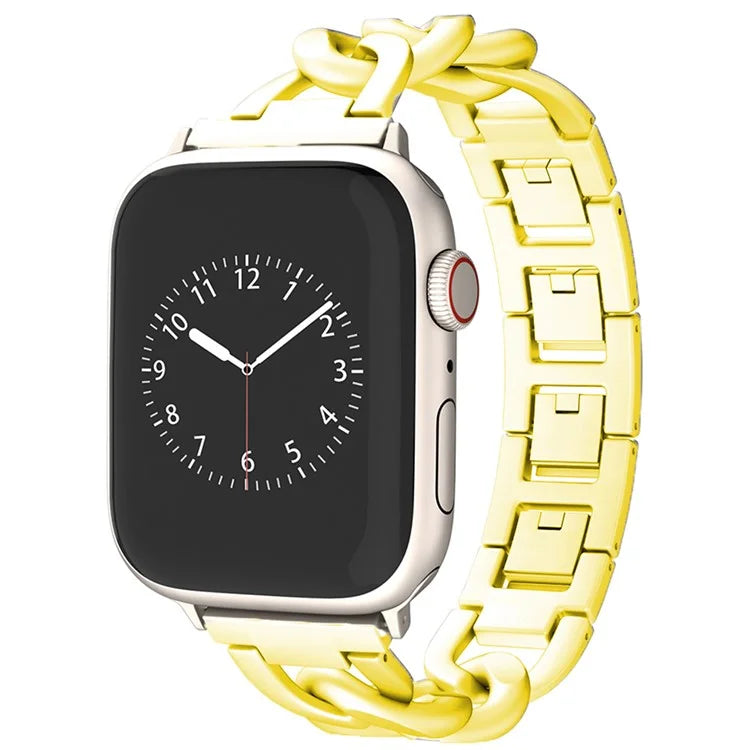 For Apple Watch 10 46mm / Ultra 2 / Ultra 49mm / 9 8 7 45mm / SE (2023) SE (2022) SE 6 5 4 44mm / 3 2 1 42mm Metal Chain Smartwatch Band
