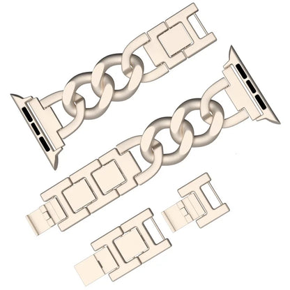 For Apple Watch 10 46mm / Ultra 2 / Ultra 49mm / 9 8 7 45mm / SE (2023) SE (2022) SE 6 5 4 44mm / 3 2 1 42mm Metal Chain Smartwatch Band