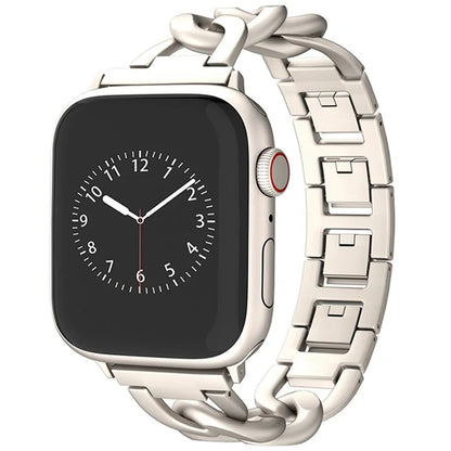 For Apple Watch 10 46mm / Ultra 2 / Ultra 49mm / 9 8 7 45mm / SE (2023) SE (2022) SE 6 5 4 44mm / 3 2 1 42mm Metal Chain Smartwatch Band