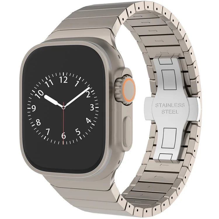 For Apple Watch 10 46mm / Ultra 2 / Ultra 49mm / 9 8 7 45mm / SE (2023) SE (2022) SE 6 5 4 44mm / 3 2 1 42mm Replacement 1-Bead Alloy Watch Band