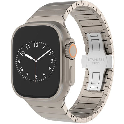For Apple Watch 10 46mm / Ultra 2 / Ultra 49mm / 9 8 7 45mm / SE (2023) SE (2022) SE 6 5 4 44mm / 3 2 1 42mm Replacement 1-Bead Alloy Watch Band