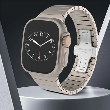 For Apple Watch 10 46mm / Ultra 2 / Ultra 49mm / 9 8 7 45mm / SE (2023) SE (2022) SE 6 5 4 44mm / 3 2 1 42mm Replacement 1-Bead Alloy Watch Band