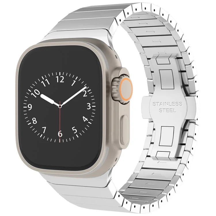 For Apple Watch 10 46mm / Ultra 2 / Ultra 49mm / 9 8 7 45mm / SE (2023) SE (2022) SE 6 5 4 44mm / 3 2 1 42mm Replacement 1-Bead Alloy Watch Band