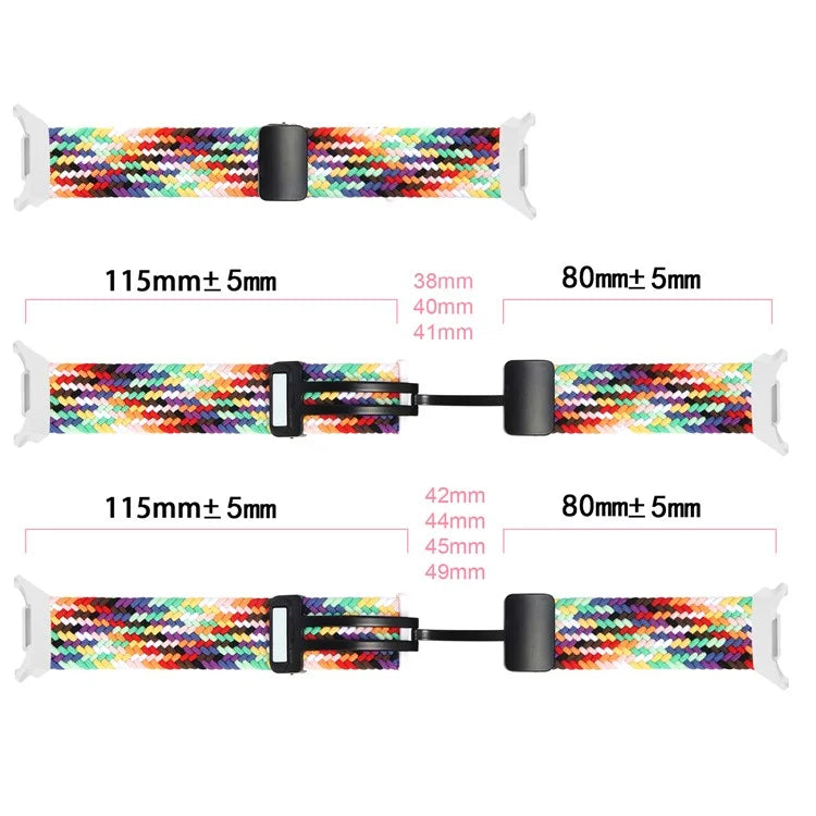 For Samsung Galaxy Watch Ultra 47mm Braided Wrist Band Magnetic Folding Buckle Watch Strap