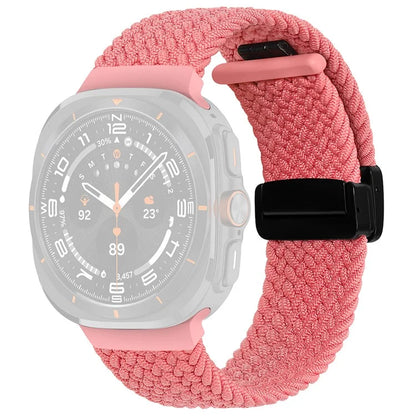 For Samsung Galaxy Watch Ultra 47mm Braided Wrist Band Magnetic Folding Buckle Watch Strap