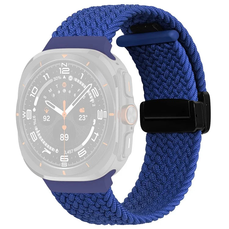 For Samsung Galaxy Watch Ultra 47mm Braided Wrist Band Magnetic Folding Buckle Watch Strap