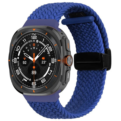For Samsung Galaxy Watch Ultra 47mm Braided Wrist Band Magnetic Folding Buckle Watch Strap