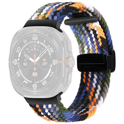 For Samsung Galaxy Watch Ultra 47mm Braided Wrist Band Magnetic Folding Buckle Watch Strap