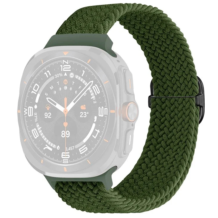 For Samsung Galaxy Watch Ultra 47mm Braided Watch Band Adjustable Nylon Replacement Strap