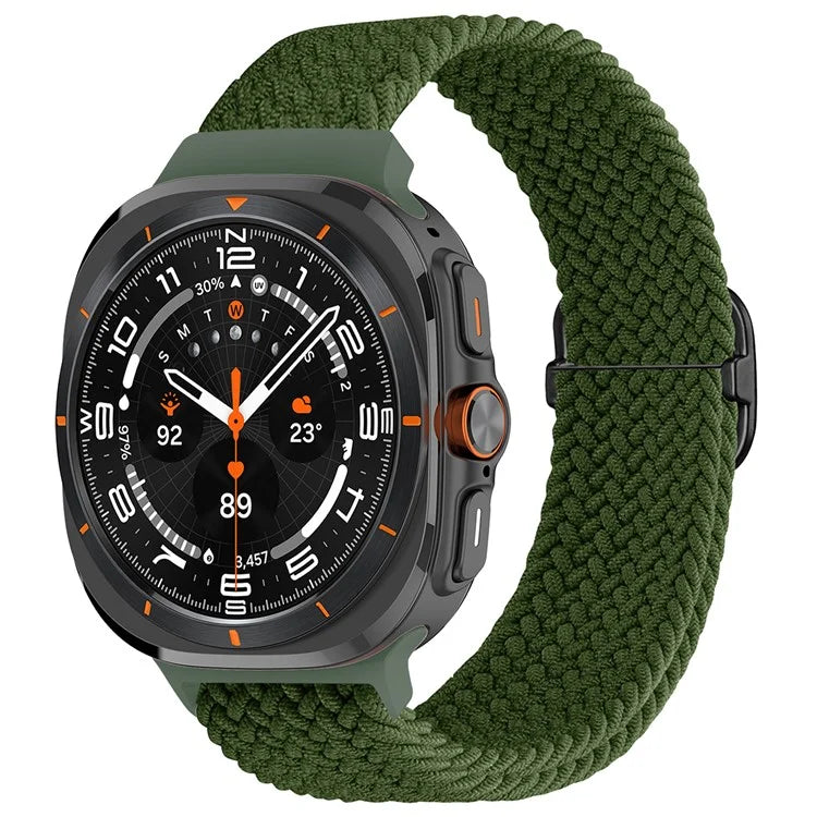 For Samsung Galaxy Watch Ultra 47mm Braided Watch Band Adjustable Nylon Replacement Strap
