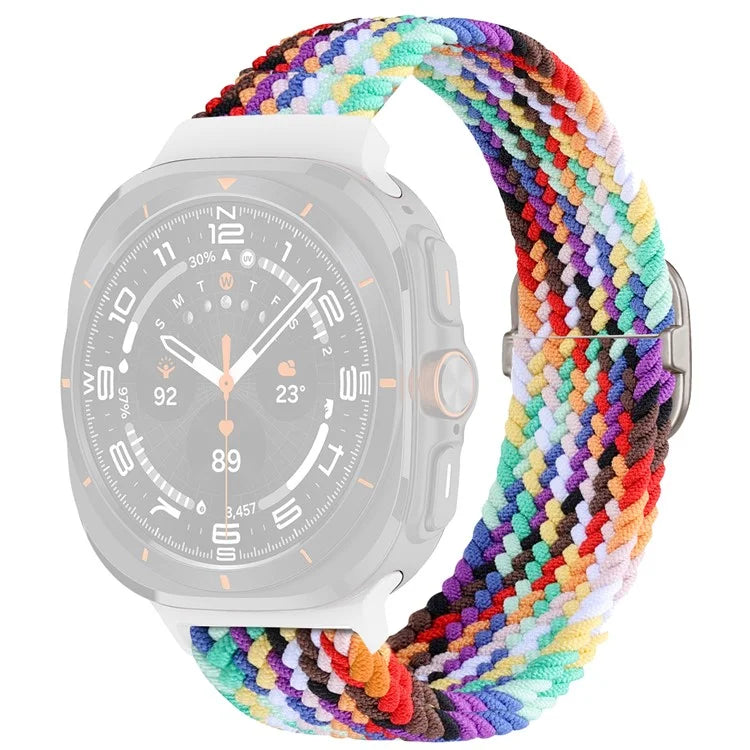 For Samsung Galaxy Watch Ultra 47mm Braided Watch Band Adjustable Nylon Replacement Strap
