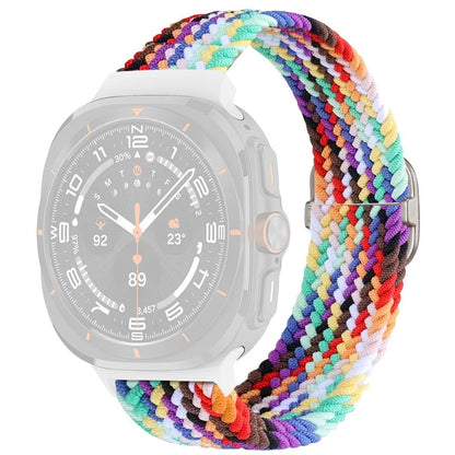 For Samsung Galaxy Watch Ultra 47mm Braided Watch Band Adjustable Nylon Replacement Strap