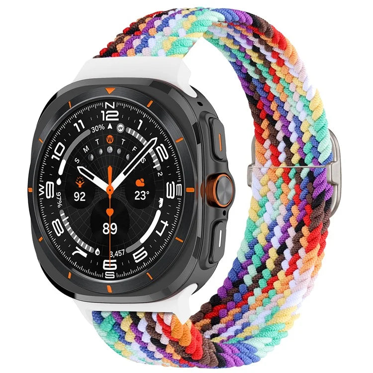 For Samsung Galaxy Watch Ultra 47mm Braided Watch Band Adjustable Nylon Replacement Strap